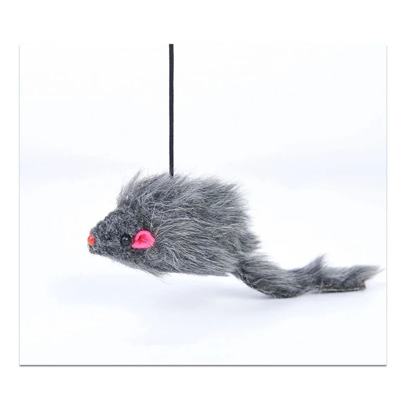 Hanging door mouse teasing cat stick elastic clip door swing hanging jumping toy cat relief pet supplies