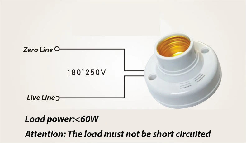E27 Screw Lamp Base Sound Voice Control Delay Switch Light Socket Adapter AC180-240V Lighting Accessories LED Bulb Holder