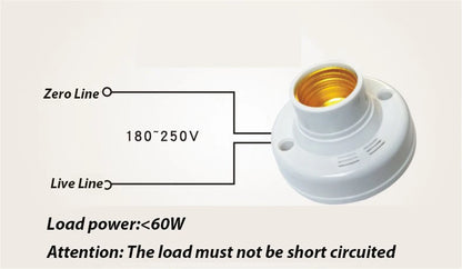 E27 Screw Lamp Base Sound Voice Control Delay Switch Light Socket Adapter AC180-240V Lighting Accessories LED Bulb Holder