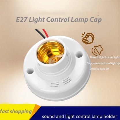 E27 Screw Lamp Base Sound Voice Control Delay Switch Light Socket Adapter AC180-240V Lighting Accessories LED Bulb Holder