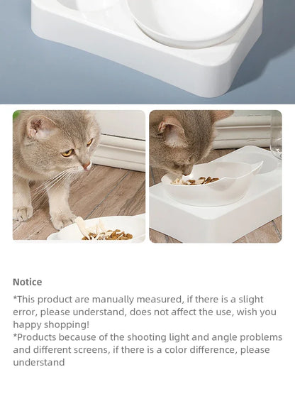 New Pet Bowl 15 Degrees Tilt to Protect Cervical Vertebrae Dog Food Bowl Automatic Drinking Feeder Pet Feeding Supplies