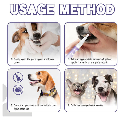 Pet Dental Care Gel Pen - Fresh Breath & Tartar Control for Dogs & Cats