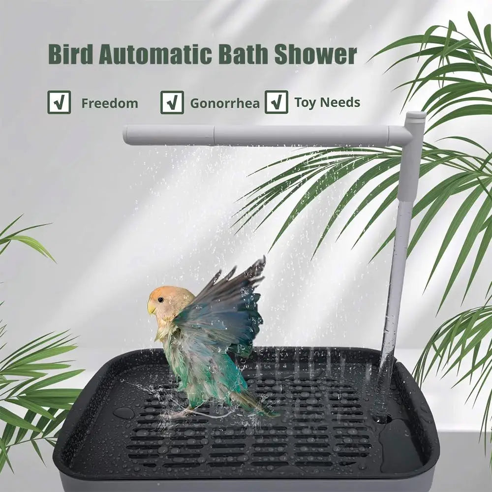 USB Electric Bird Bath Fountain - Automatic Circulating Water Bathtub for Parrots