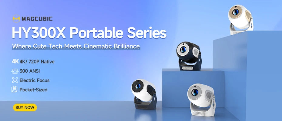 Magcubic Projector HY300 Pro 4K Dual Wifi6 290ANSI BT5.0 1080P 1280*720P Home Cinema Outdoor Projetor