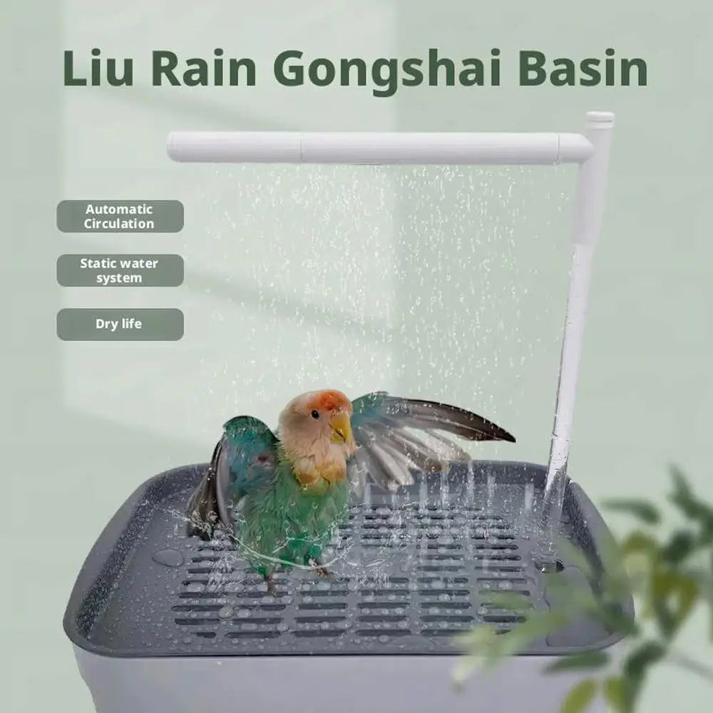 USB Electric Bird Bath Fountain - Automatic Circulating Water Bathtub for Parrots