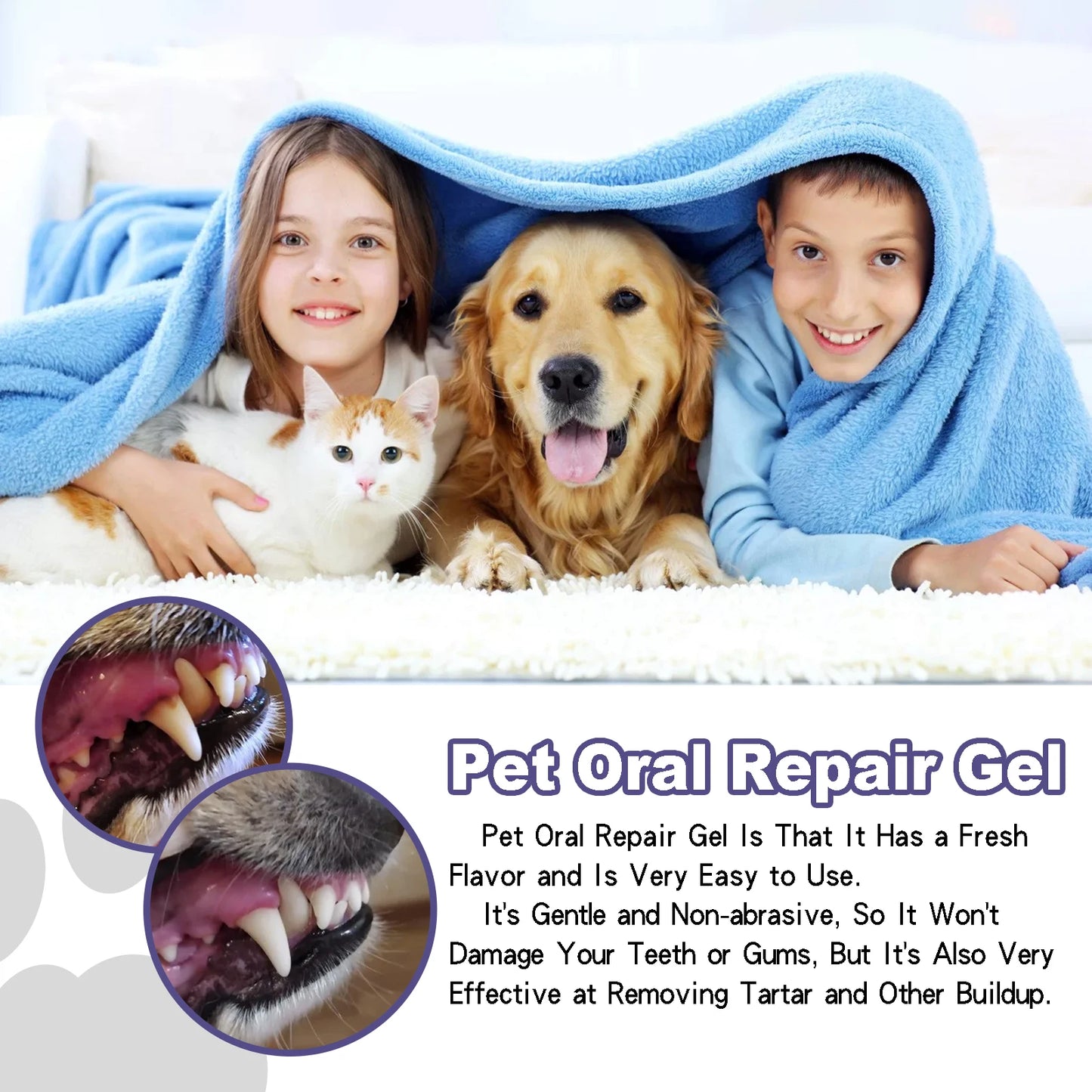 Pet Dental Care Gel Pen - Fresh Breath & Tartar Control for Dogs & Cats