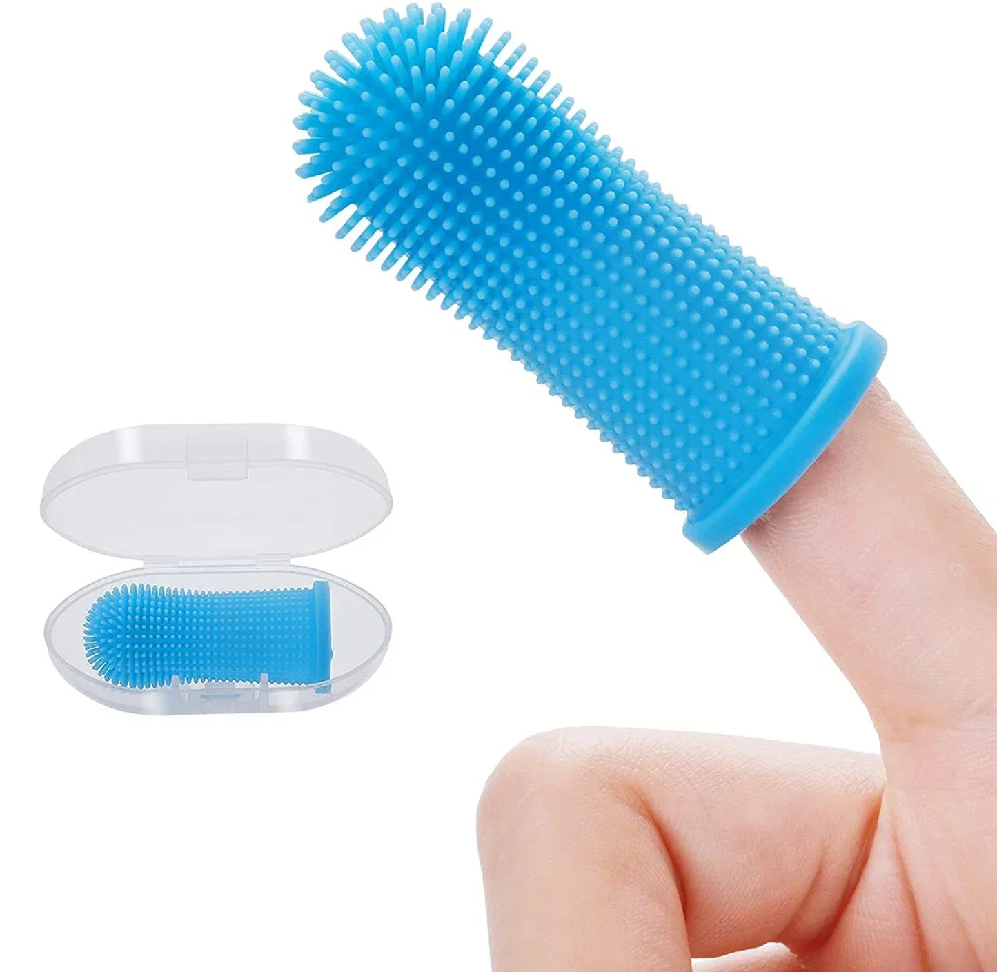 Pet Finger Toothbrush Set - Dog & Cat Dental Care Kit for Small Pets