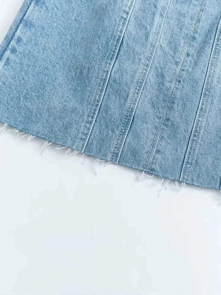 Nlzgmsj Sexy Blue Denim Sheath Mini Party Dress Women Y2K Street Style Jeans Tube Backless Bodycon Dress Fashion 2024 Vestidos