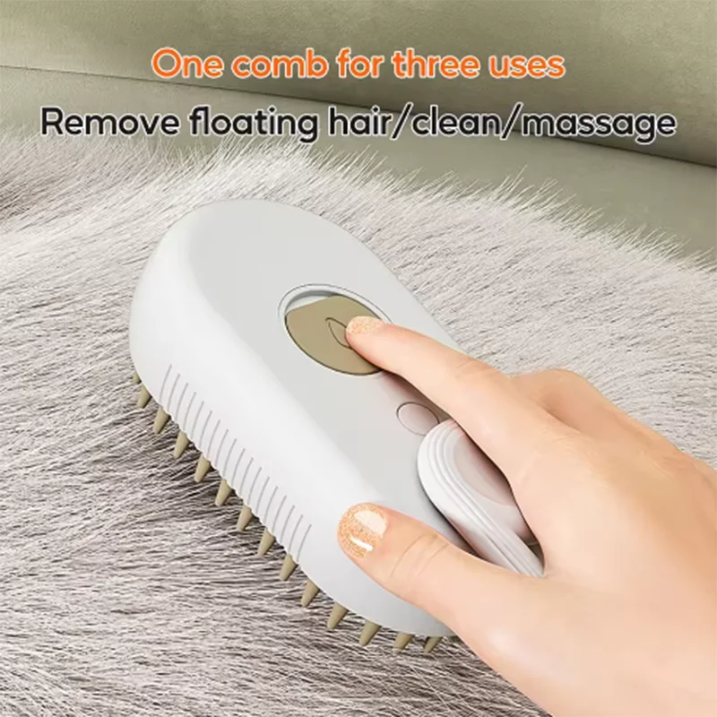 Hot Cat Dog Pet Spray Massage Brush One Button Steam Spray Folding Rotatable Floating Hair Bath Hair Removal Brush Comb
