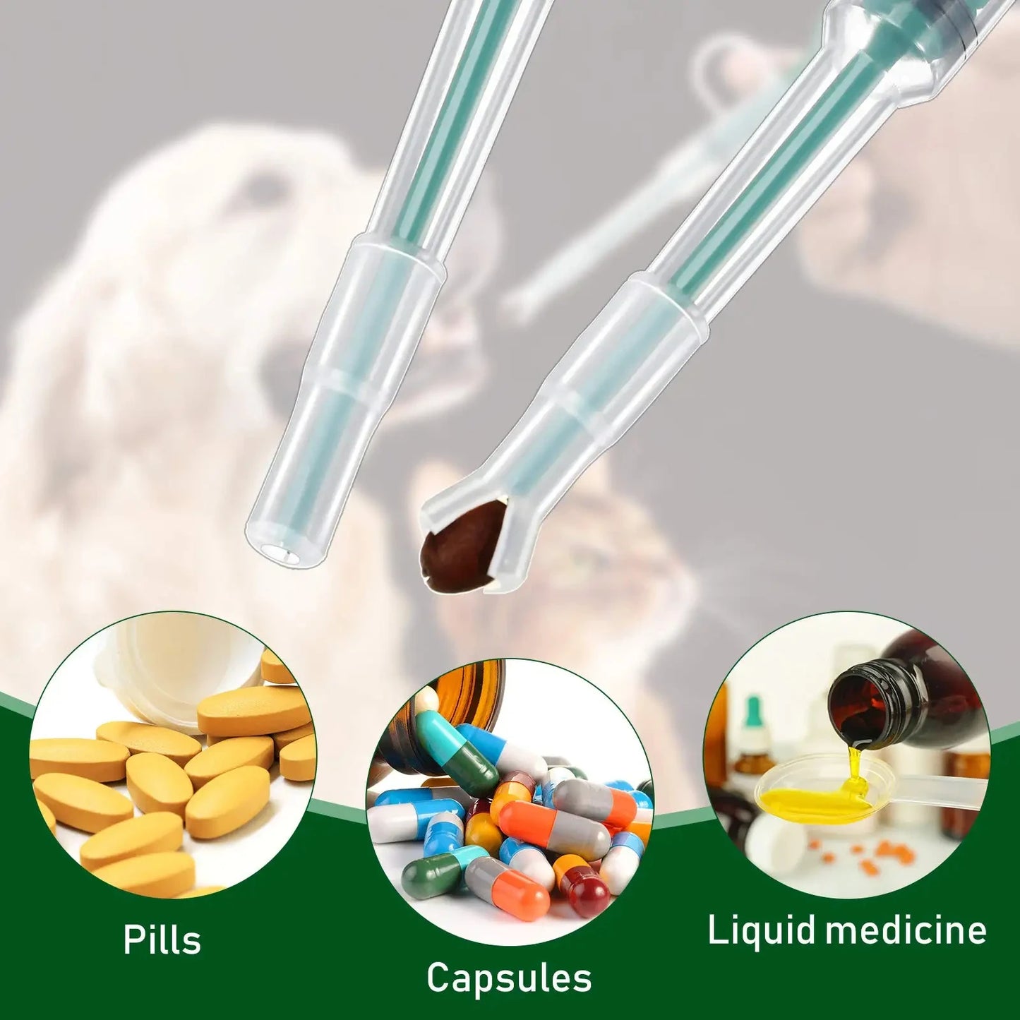 Pet Pill Dispenser - Easy Medication Feeding Tool for Dogs & Cats