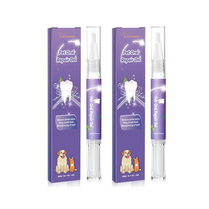 Pet Dental Care Gel Pen - Fresh Breath & Tartar Control for Dogs & Cats