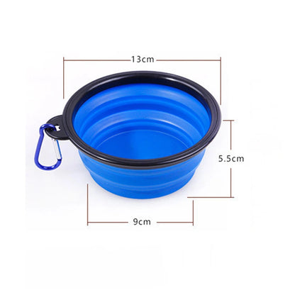 New 350ml Folding Bowl With Keychain Pet Bowl Portable Travel Dog Bowl Convenient Cat bowl Non-deformable Folding Bowl