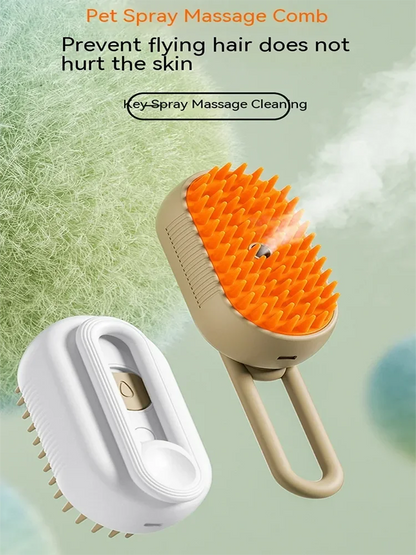 Hot Cat Dog Pet Spray Massage Brush One Button Steam Spray Folding Rotatable Floating Hair Bath Hair Removal Brush Comb