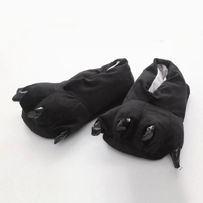 Winter Animal Slippers - Soft Plush Dinosaur Claw Home Slippers