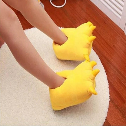 Winter Animal Slippers - Soft Plush Dinosaur Claw Home Slippers