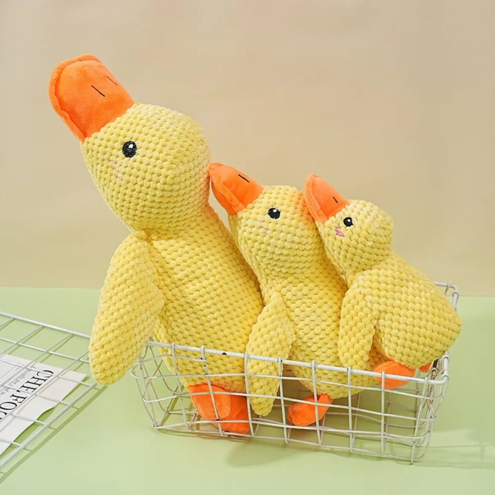 Calming Duck Plush Toy - Squeaky Comfort Toy for Anxious Dogs & Puppies