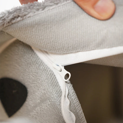 1PC Gray Detachable Cat House Semi-Enclosed Four-Season Universal Pet Nest Small Pet Shelter Washable Pet Supplies