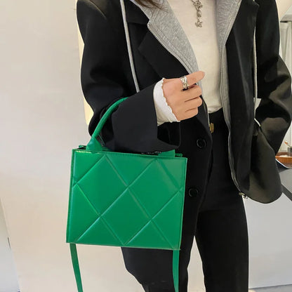 Fashion Plaid Crossbody Handbag - Large Capacity Shoulder Bag for Women