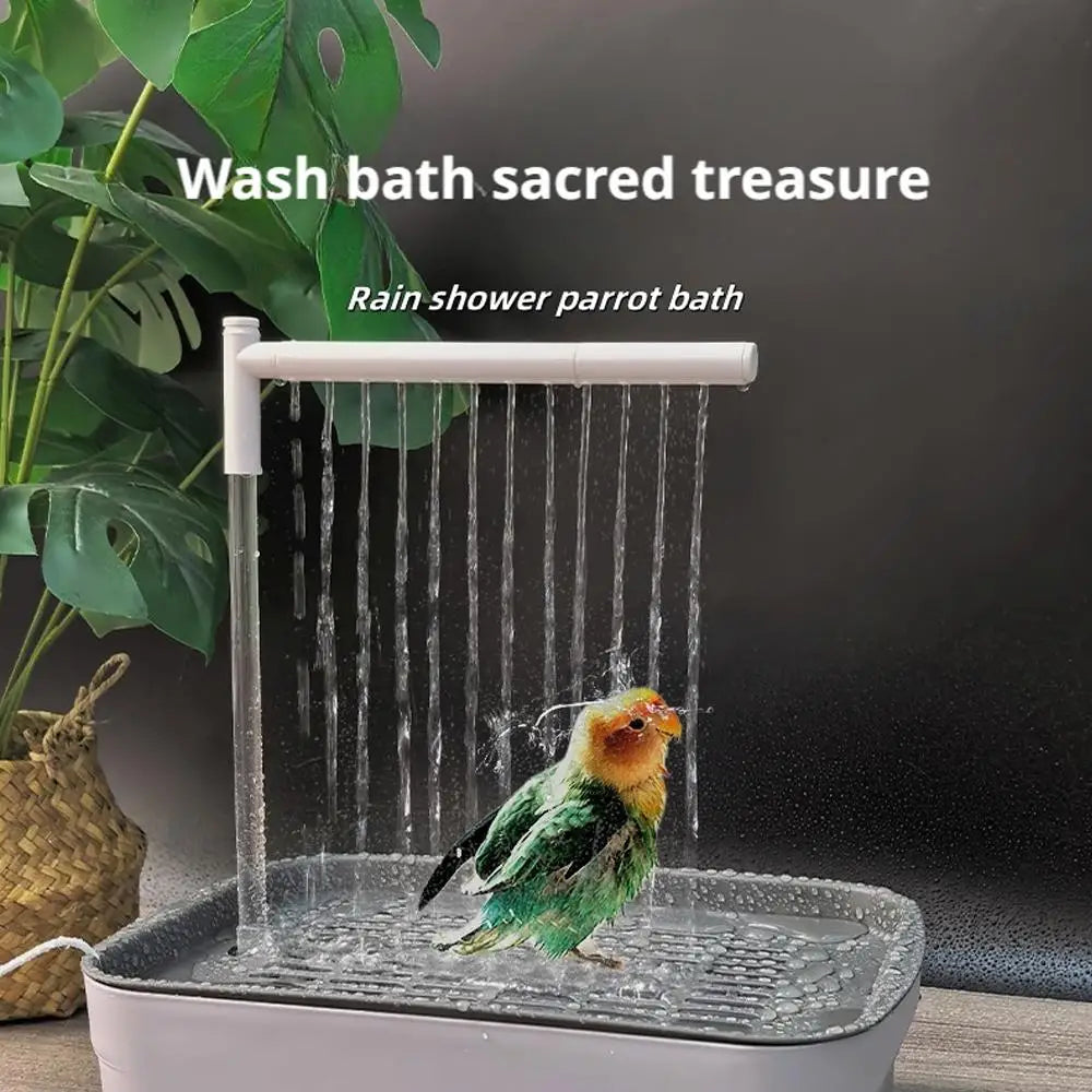 USB Electric Bird Bath Fountain - Automatic Circulating Water Bathtub for Parrots