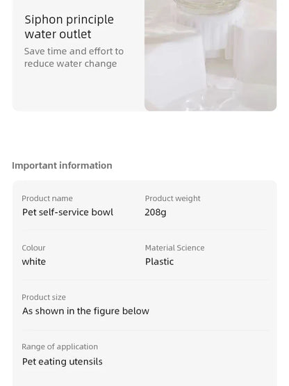 New Pet Bowl 15 Degrees Tilt to Protect Cervical Vertebrae Dog Food Bowl Automatic Drinking Feeder Pet Feeding Supplies