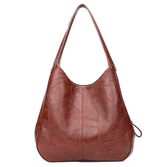Women's Lightweight Leather Shoulder Bag - Trendy Summer Travel Bag