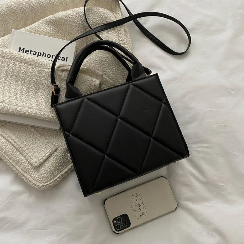 Fashion Plaid Crossbody Handbag - Large Capacity Shoulder Bag for Women