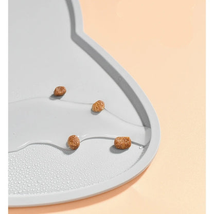 Silicone Pet Feeding Mat - Non-Slip Waterproof Food Bowl Placemat