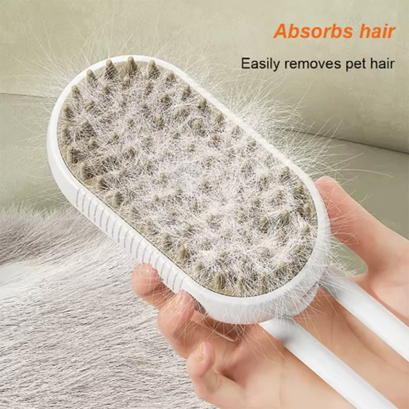 Hot Cat Dog Pet Spray Massage Brush One Button Steam Spray Folding Rotatable Floating Hair Bath Hair Removal Brush Comb