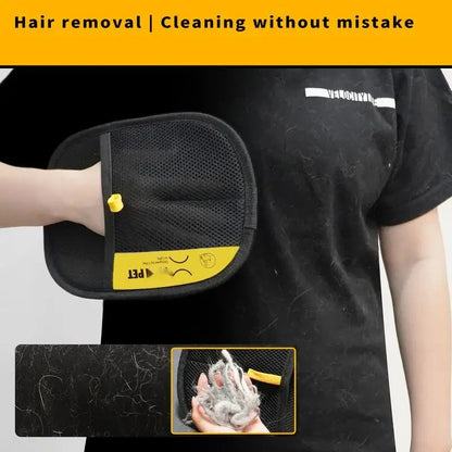 Electrostatic Pet Hair Removal Glove - Two-Way Brush for Dogs & Cats