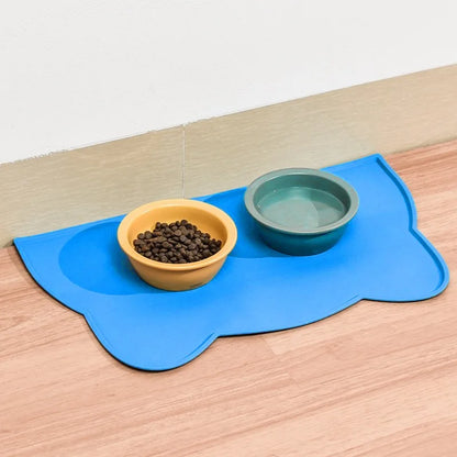 Silicone Pet Feeding Mat - Non-Slip Waterproof Food Bowl Placemat