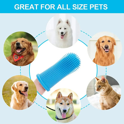 Pet Finger Toothbrush Set - Dog & Cat Dental Care Kit for Small Pets